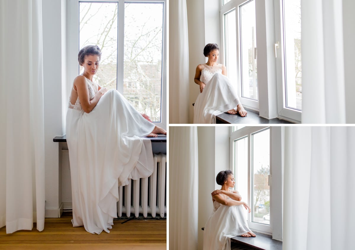 silke brünnet fotografie - Eine Braut im Büro